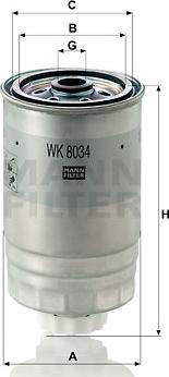 Mann-Filter WK 8034 - Filtro carburante www.autoricambit.com
