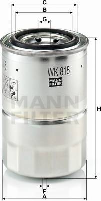 Mann-Filter WK 815 - Filtro carburante www.autoricambit.com