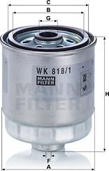 Mann-Filter WK 818/1 - Filtro carburante www.autoricambit.com