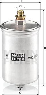 Mann-Filter WK 830/3 - Filtro carburante www.autoricambit.com