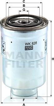 Mann-Filter WK 828 x - Filtro carburante www.autoricambit.com