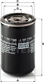 Mann-Filter WK 719/6 - Filtro carburante www.autoricambit.com