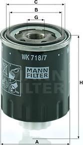 Mann-Filter WK 718/7 - Filtro carburante www.autoricambit.com