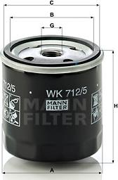 Mann-Filter WK 712/5 - Filtro carburante www.autoricambit.com