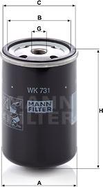 Mann-Filter WK 731 - Filtro carburante www.autoricambit.com