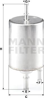 Mann-Filter WK 720/4 - Filtro carburante www.autoricambit.com