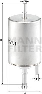 Mann-Filter WK 720/3 - Filtro carburante www.autoricambit.com