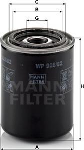 Mann-Filter WP 928/82 - Filtro olio www.autoricambit.com