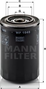 Mann-Filter WP 1045 - Filtro olio www.autoricambit.com