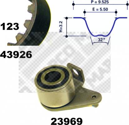 Mapco 23926 - Kit cinghie dentate www.autoricambit.com