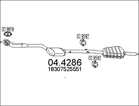 MTS 04.4286 - Catalizzatore www.autoricambit.com