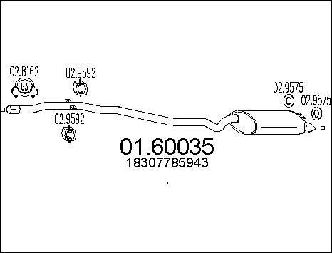 MTS 01.60035 - Silenziatore posteriore www.autoricambit.com