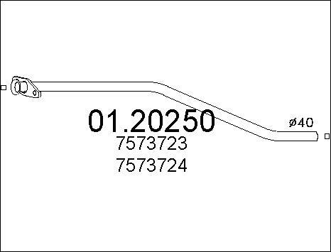 MTS 01.20250 - Tubo gas scarico www.autoricambit.com