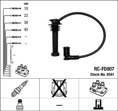 NGK RC-FD807 - Kit cavi accensione www.autoricambit.com