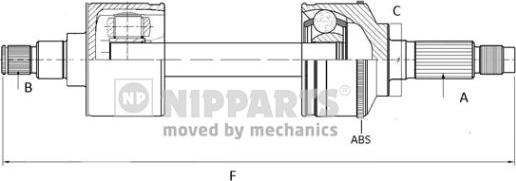 Nipparts N2804004 - Albero motore/Semiasse www.autoricambit.com