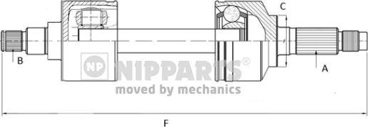 Nipparts N2800503 - Albero motore/Semiasse www.autoricambit.com