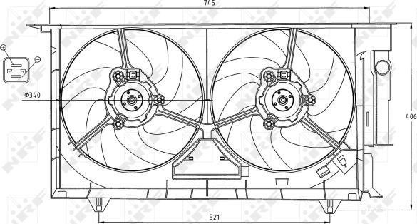 NRF 47075 - Ventola, Raffreddamento motore www.autoricambit.com