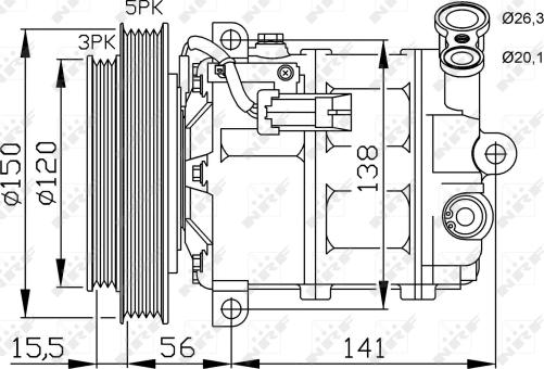 NRF 32673G - Compressore, Climatizzatore www.autoricambit.com
