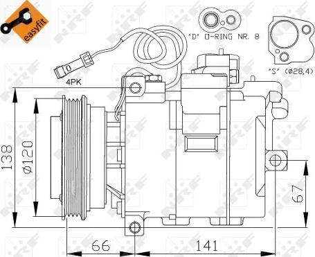 NRF 32104 - Compressore, Climatizzatore www.autoricambit.com