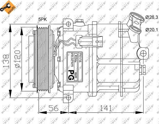 NRF 32117G - Compressore, Climatizzatore www.autoricambit.com