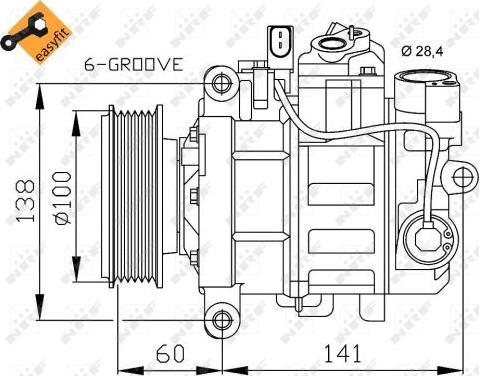 NRF 32263 - Compressore, Climatizzatore www.autoricambit.com