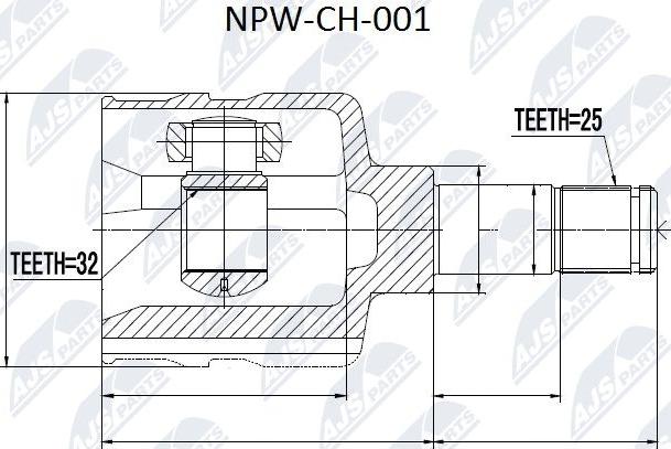 NTY NPW-CH-001 - Kit giunti, Semiasse www.autoricambit.com