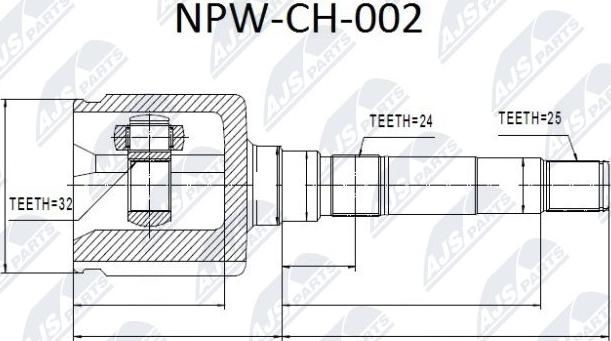 NTY NPW-CH-002 - Kit giunti, Semiasse www.autoricambit.com