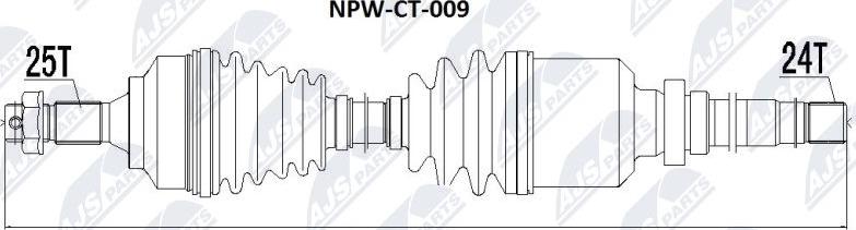 NTY NPW-CT-009 - Albero motore/Semiasse www.autoricambit.com