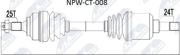 NTY NPW-CT-008 - Albero motore/Semiasse www.autoricambit.com
