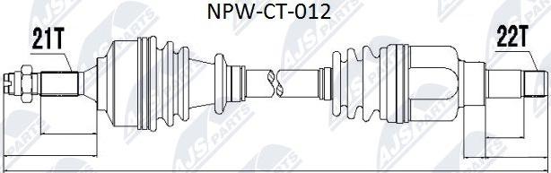 NTY NPW-CT-012 - Albero motore/Semiasse www.autoricambit.com