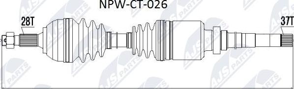NTY NPW-CT-026 - Albero motore/Semiasse www.autoricambit.com