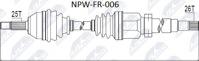 NTY NPW-FR-006 - Albero motore/Semiasse www.autoricambit.com