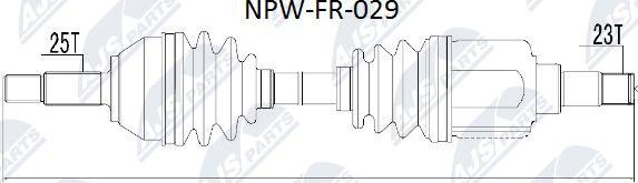 NTY NPW-FR-029 - Albero motore/Semiasse www.autoricambit.com