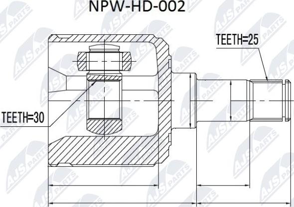 NTY NPW-HD-002 - Kit giunti, Semiasse www.autoricambit.com