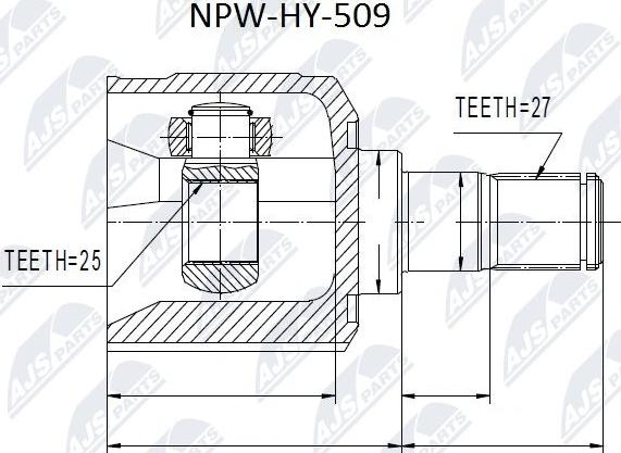 NTY NPW-HY-509 - Kit giunti, Semiasse www.autoricambit.com