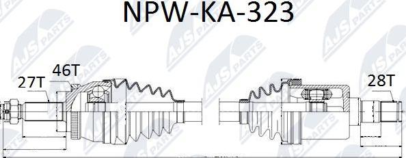 NTY NPW-KA-323 - Albero motore/Semiasse www.autoricambit.com