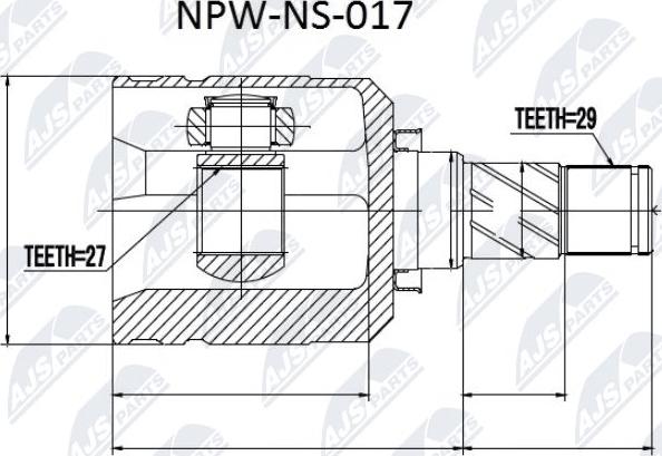 NTY NPW-NS-017 - Kit giunti, Semiasse www.autoricambit.com