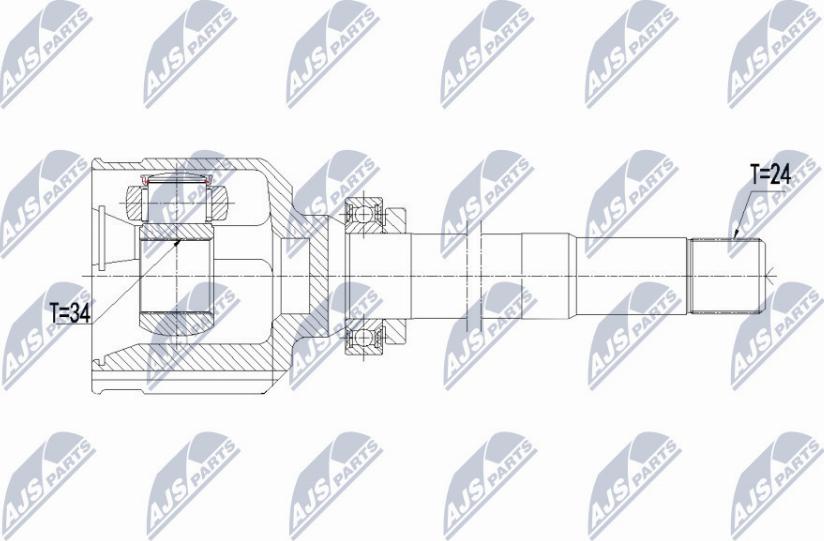 NTY NPW-PE-020 - Kit giunti, Semiasse www.autoricambit.com