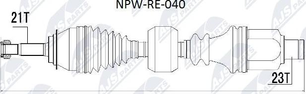 NTY NPW-RE-040 - Albero motore/Semiasse www.autoricambit.com