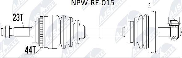 NTY NPW-RE-015 - Albero motore/Semiasse www.autoricambit.com