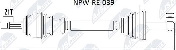 NTY NPW-RE-039 - Albero motore/Semiasse www.autoricambit.com