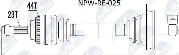 NTY NPW-RE-025 - Albero motore/Semiasse www.autoricambit.com