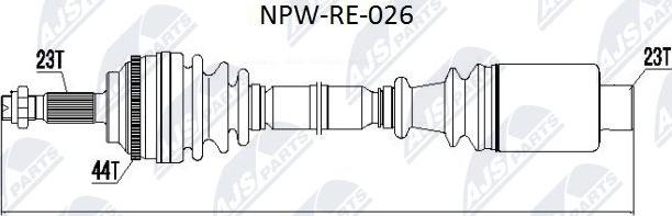 NTY NPW-RE-026 - Albero motore/Semiasse www.autoricambit.com