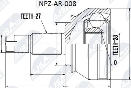 NTY NPZ-AR-008 - Kit giunti, Semiasse www.autoricambit.com