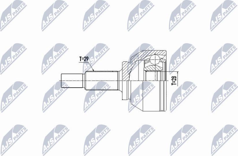 NTY NPZ-PL-041 - Kit giunti, Semiasse www.autoricambit.com