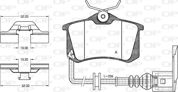 Open Parts BPA0263.41 - Kit pastiglie freno, Freno a disco www.autoricambit.com