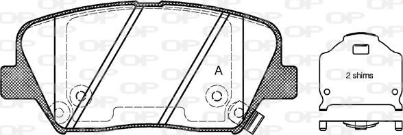 Open Parts BPA1412.02 - Kit pastiglie freno, Freno a disco www.autoricambit.com