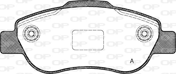 Open Parts BPA1100.00 - Kit pastiglie freno, Freno a disco www.autoricambit.com