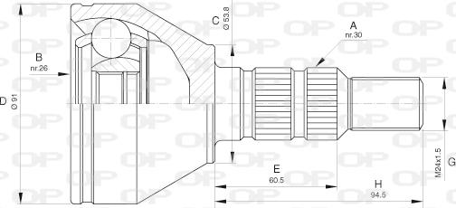 Open Parts CVJ5641.10 - Kit giunti, Semiasse www.autoricambit.com