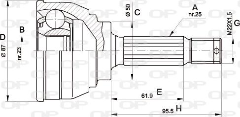 Open Parts CVJ5044.10 - Kit giunti, Semiasse www.autoricambit.com